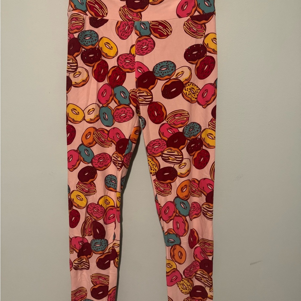 LuLaRoe One Size Leggings with Donut Print